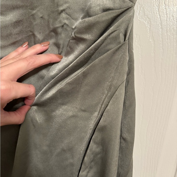 NWT Green Satin Bridesmaid Dress - Picture 5 of 10